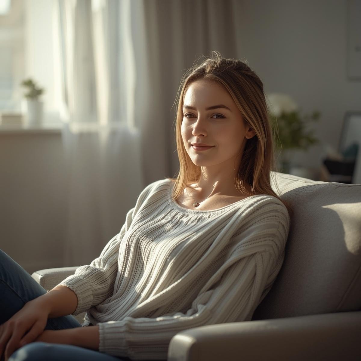 Mobile massage Shepparton client feeling relaxed after in-home treatment