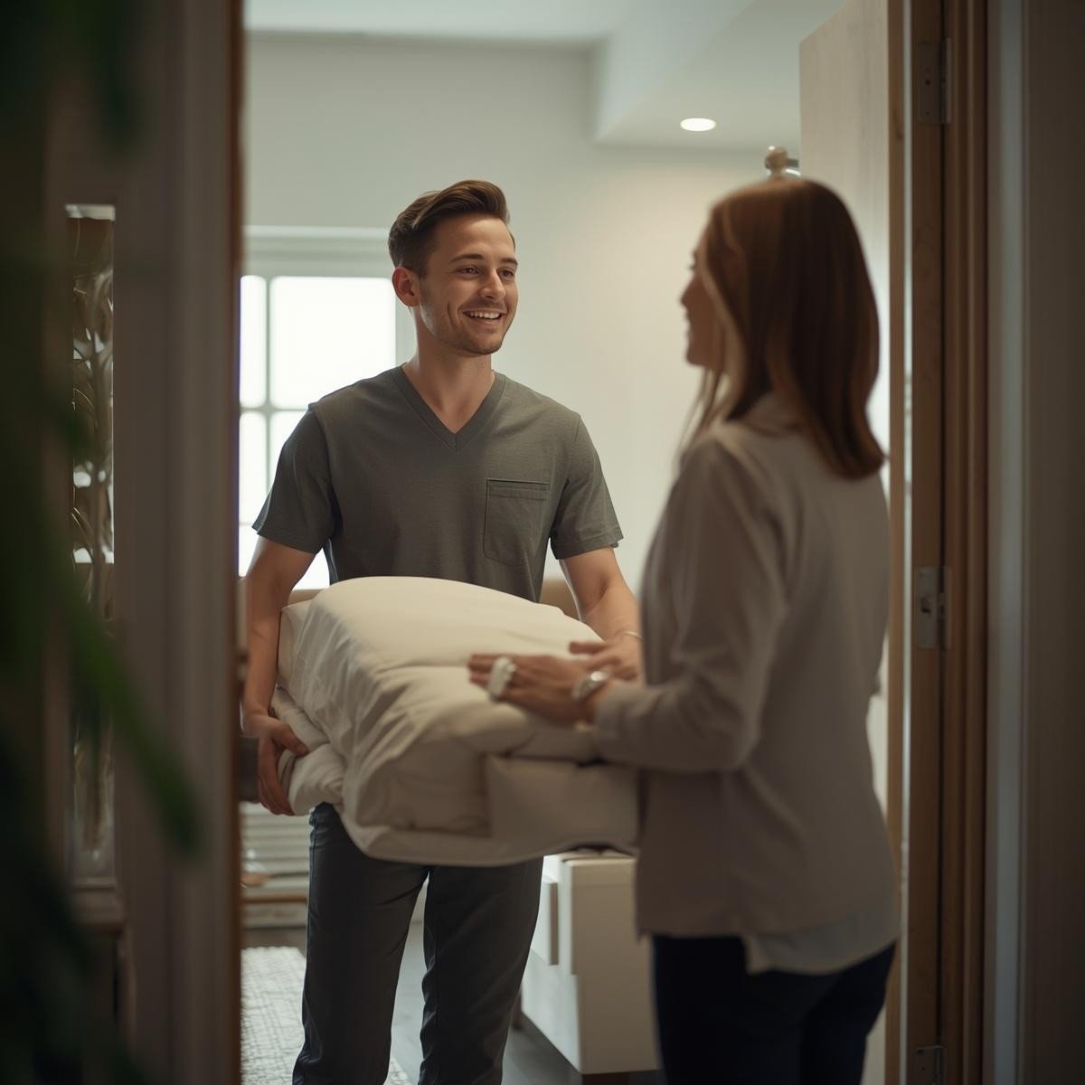 Mobile massage Shepparton therapist arriving at client's home for in-home treatment