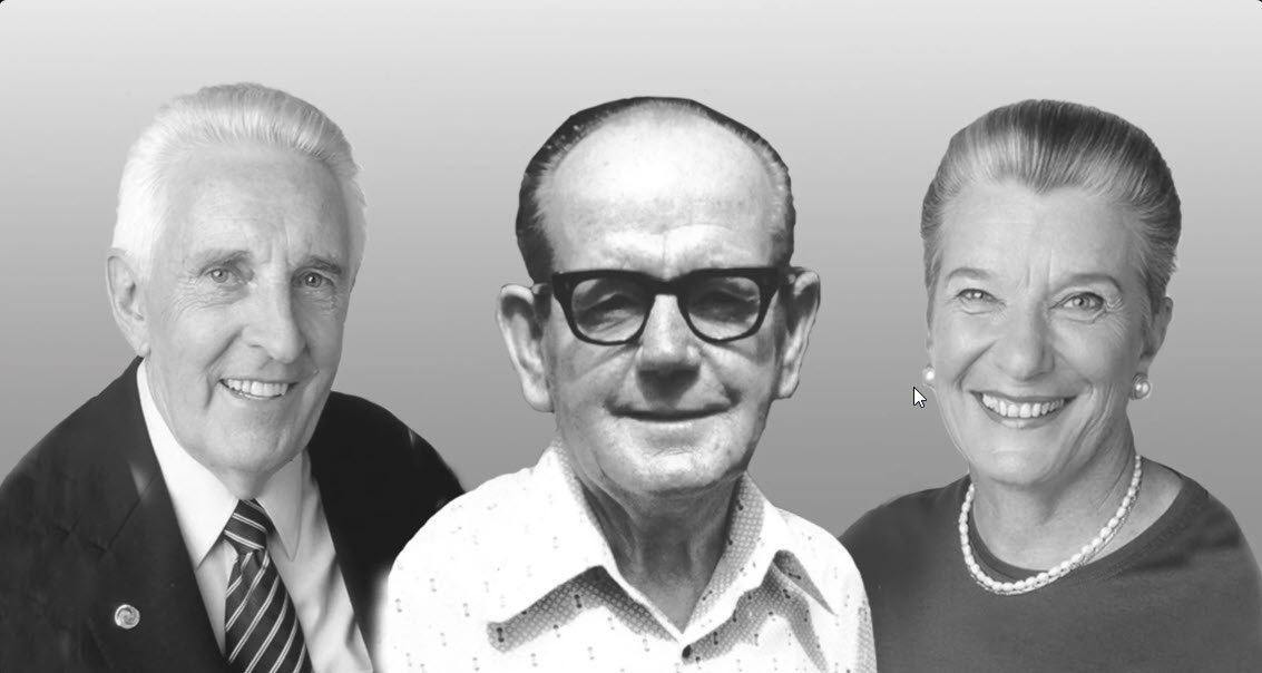 Oswald “Ossie” Rentsch, Tom Bowen and Elaine Rentsch